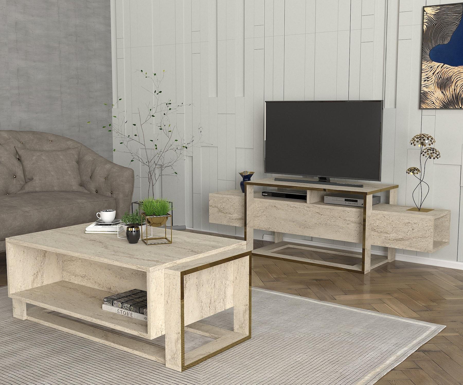Bianco TV-Ständer Travertin 4