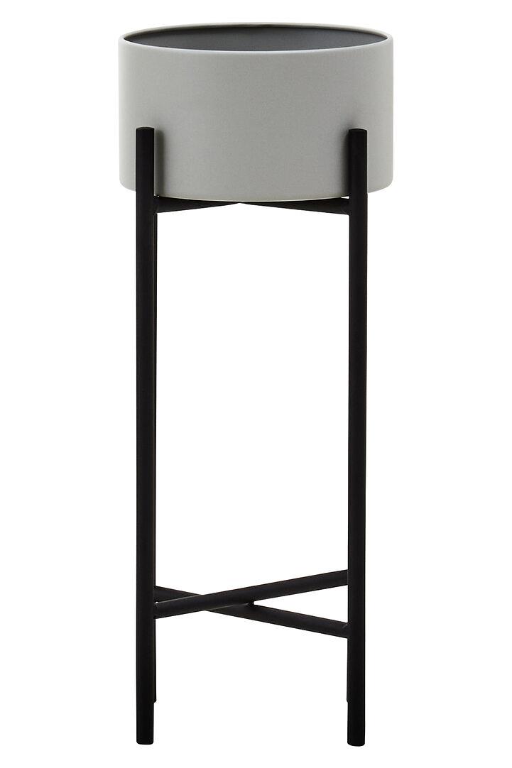 Trosa Kleine Weiß Schwarz Stand Blumentopf
 1