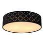 2-light ceiling lamp mixed fabric metal black 1