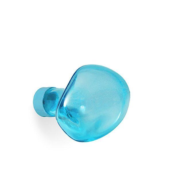 Bubble Wandhaken Groß Glas Blau 0