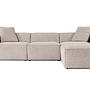 Emma Sofa 3-Sitzer & Fußhocker Mokka 6