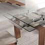 Dining table glass brown 7