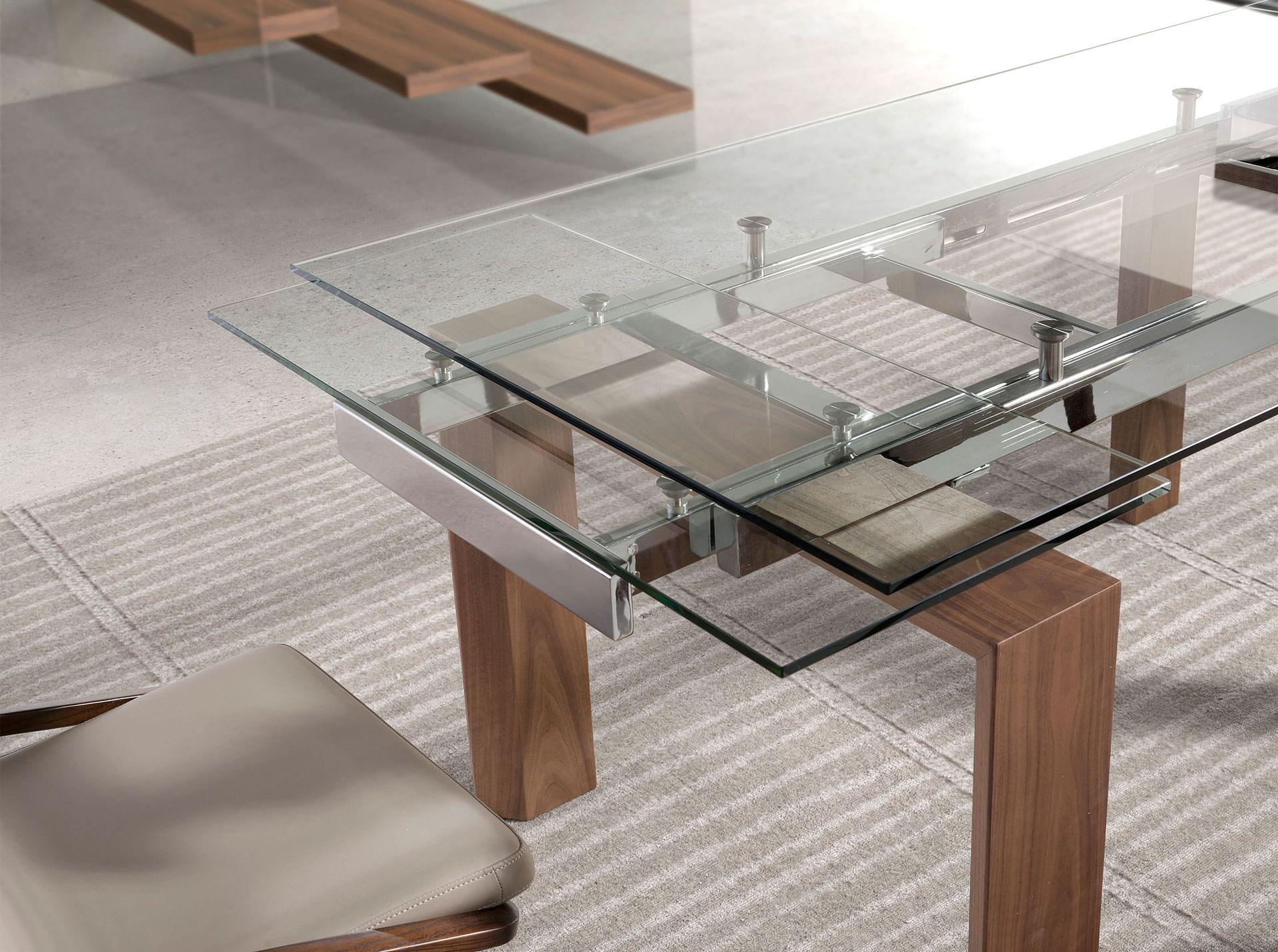 Dining table glass brown 7