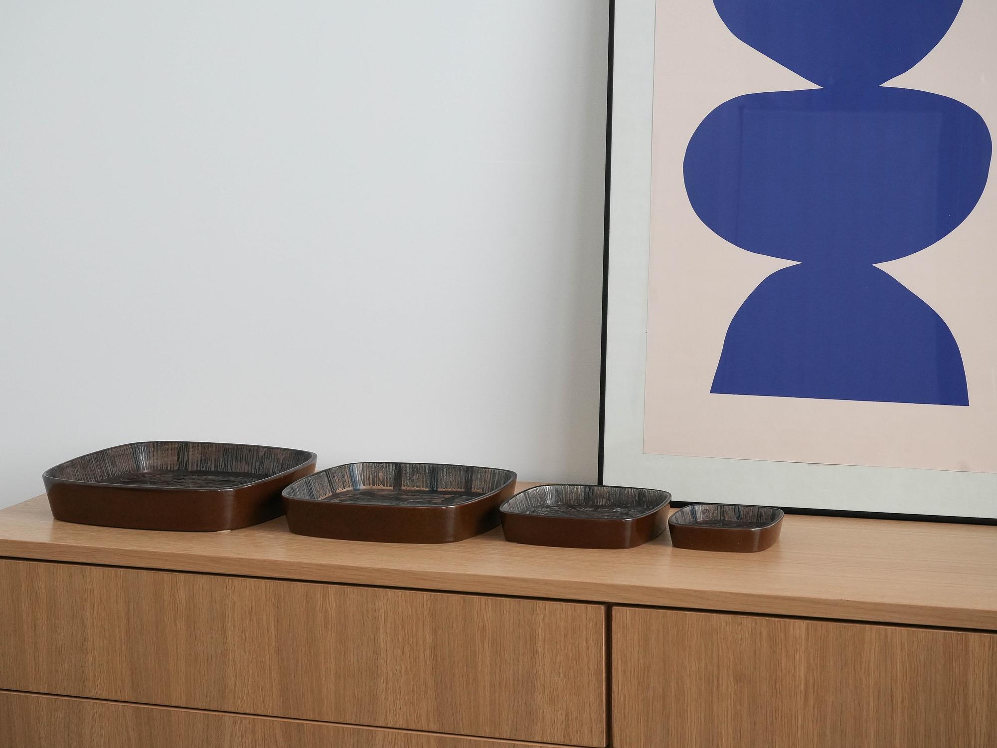 Read Ceramic bowl Brown 1970s 1