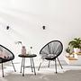 Garden Lounge Set of 2 Copacabana Steel Polyrattan Black 2