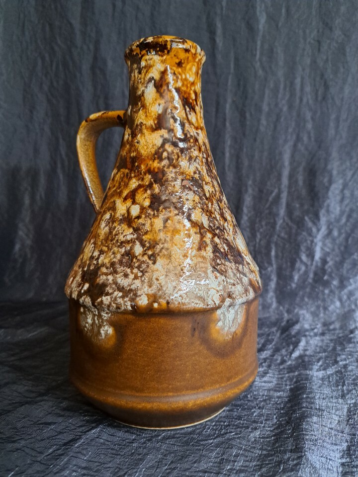 Vintage Vase Keramik Braun 3