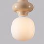 Clio Typ A Pendelleuchte Keramik Opalglas Beige 4