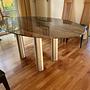 Dining table with oval granite top 1