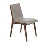 Dining chair faux leather grey 0