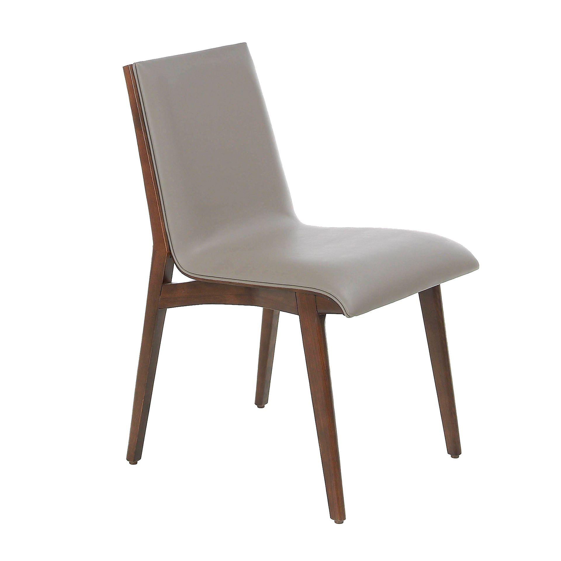 Dining chair faux leather grey 0
