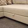 Aly  Schlafsofa Récamiere Links Baumwolle Creme 4