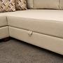 Aly Schlafsofa Récamiere Links Baumwolle Creme 4