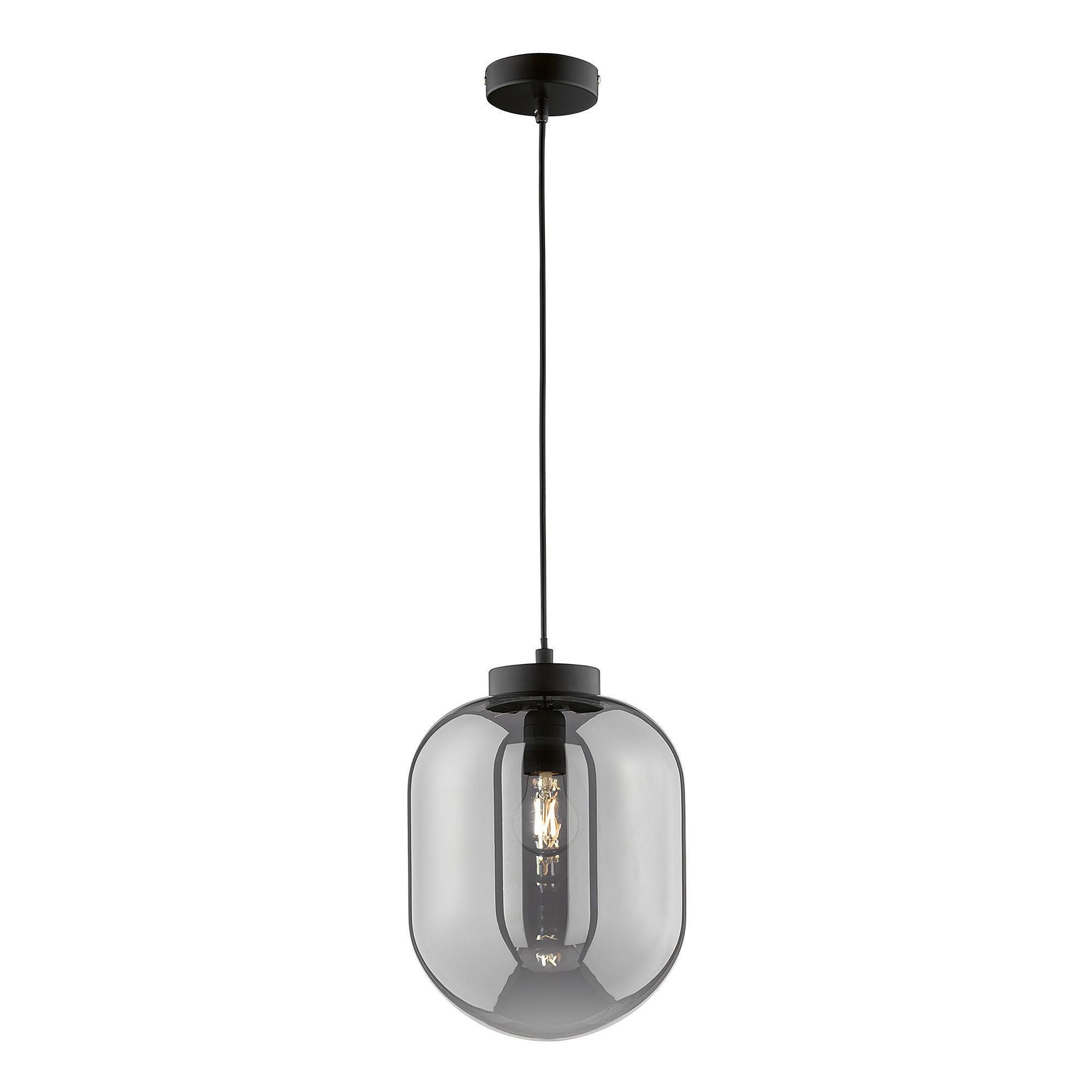 Regi Pendant Lamp Iron Smoke Glass 1-light 2