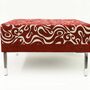 King Hocker Textil Metall Rot Gemustert 0