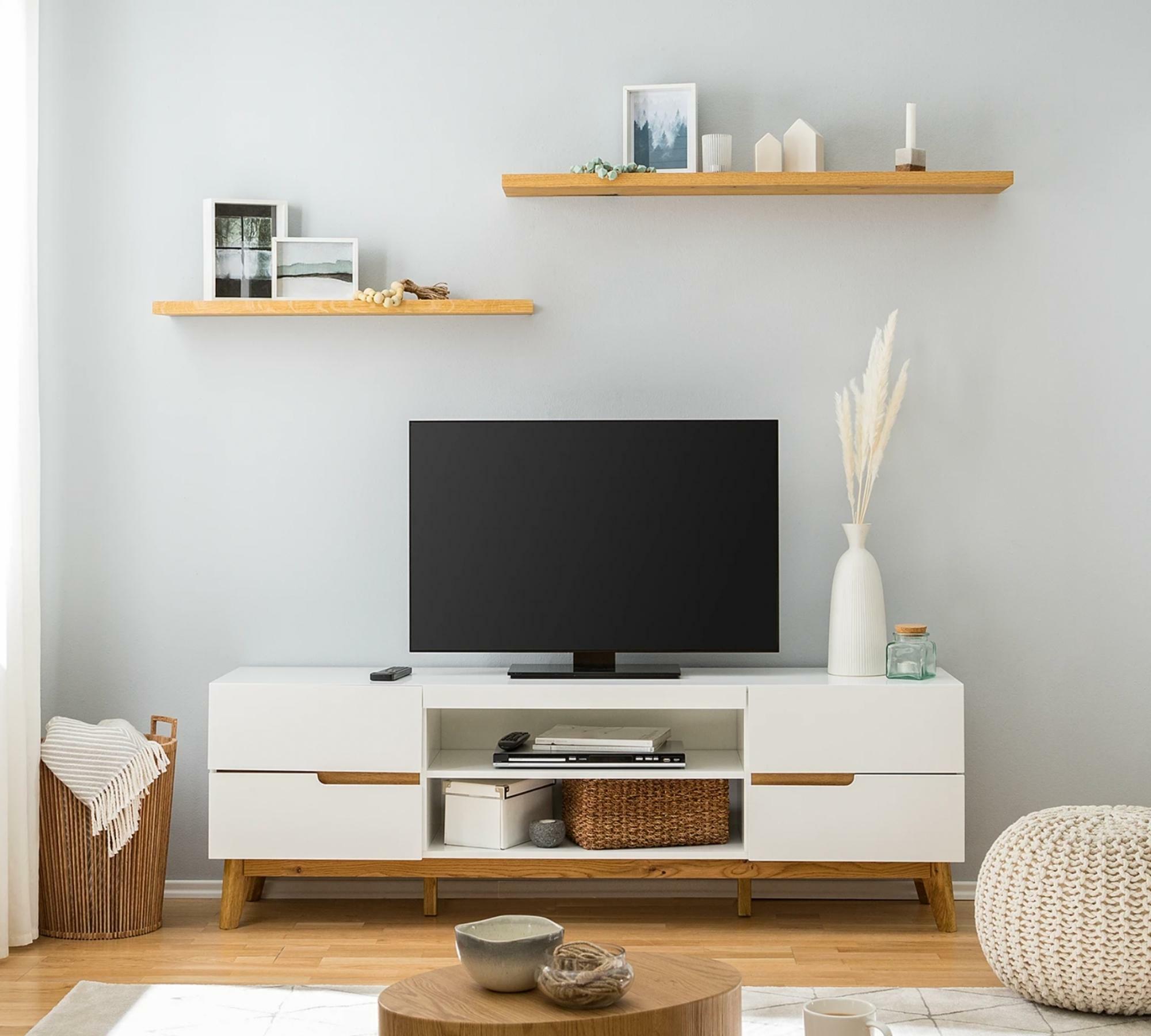 Wall shelf MDF veneered Brown 5