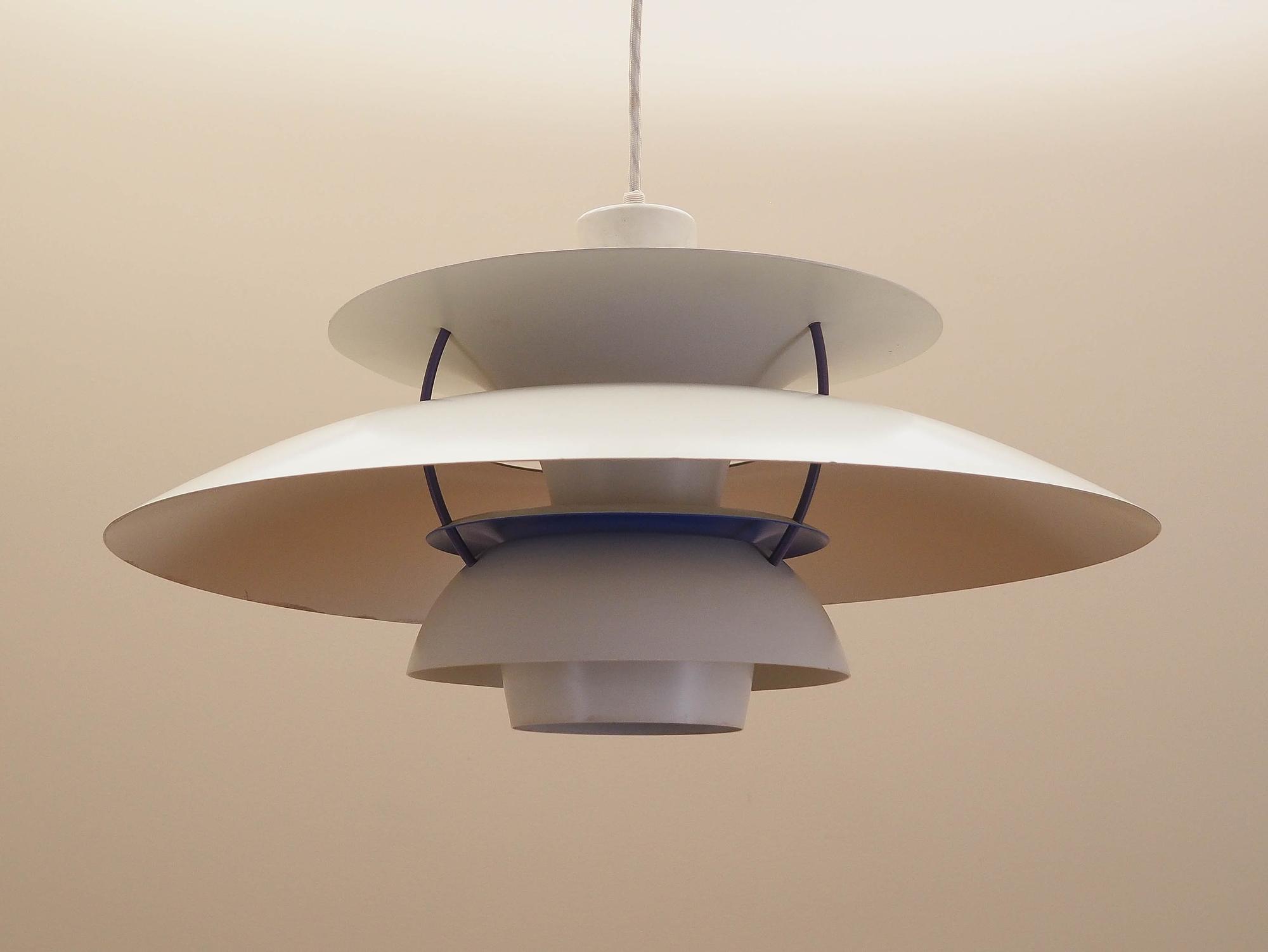 PH5 Pendant Lamp Metal Beige 1970s 3