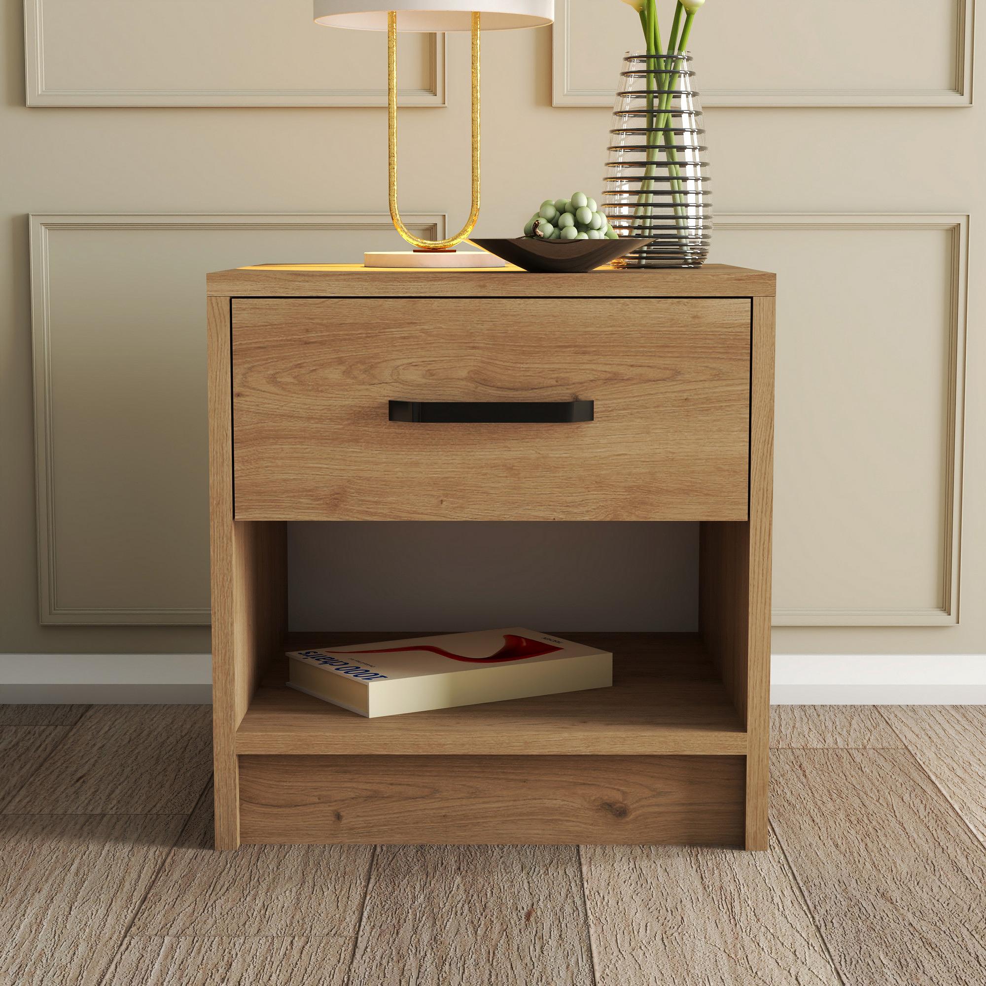 Grande bedside table wood oak 2