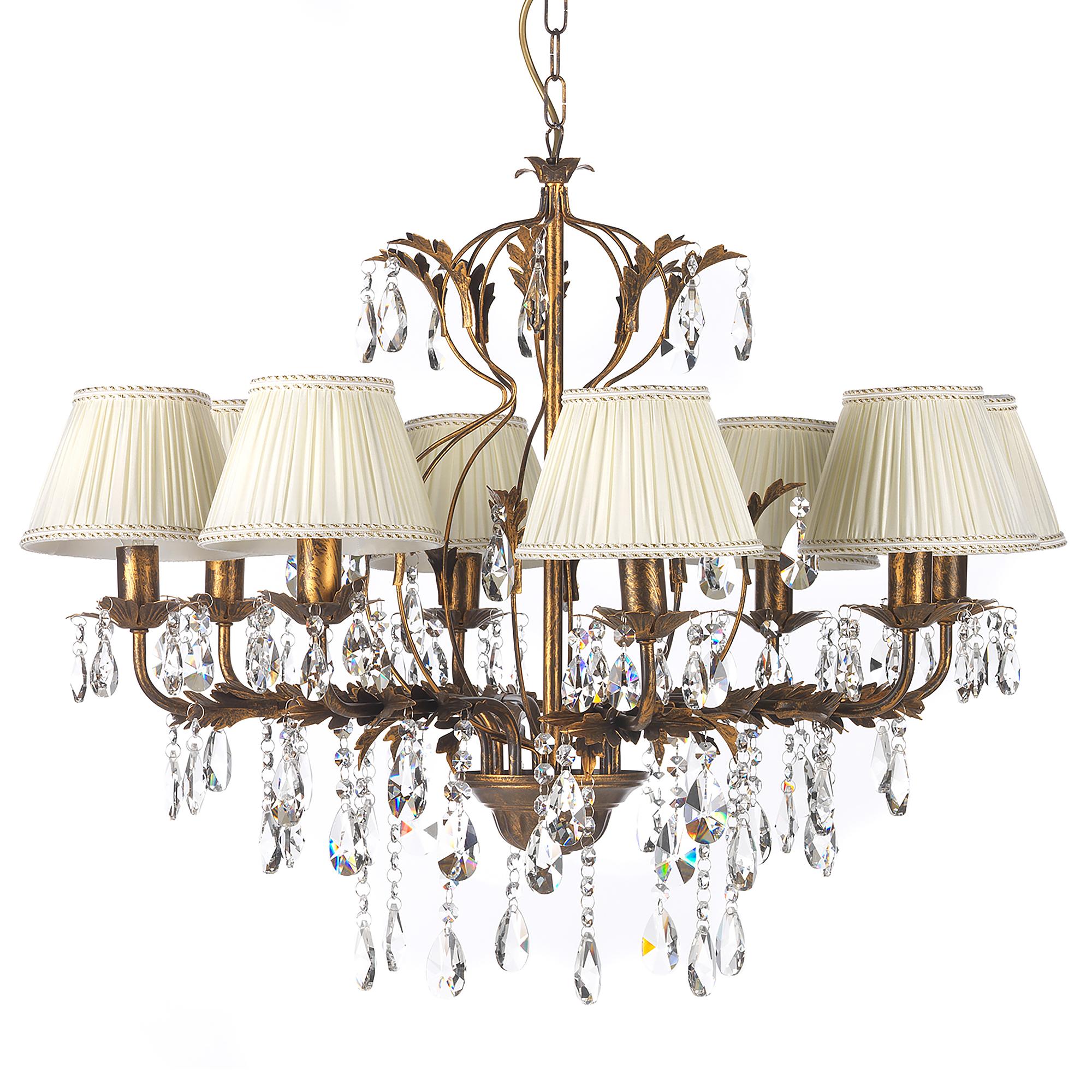 8-Light Karen Type B Chandelier Cotton Fabric Iron 1
