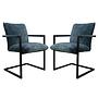 2x Boston Esszimmerstuhl Textil Metall 0