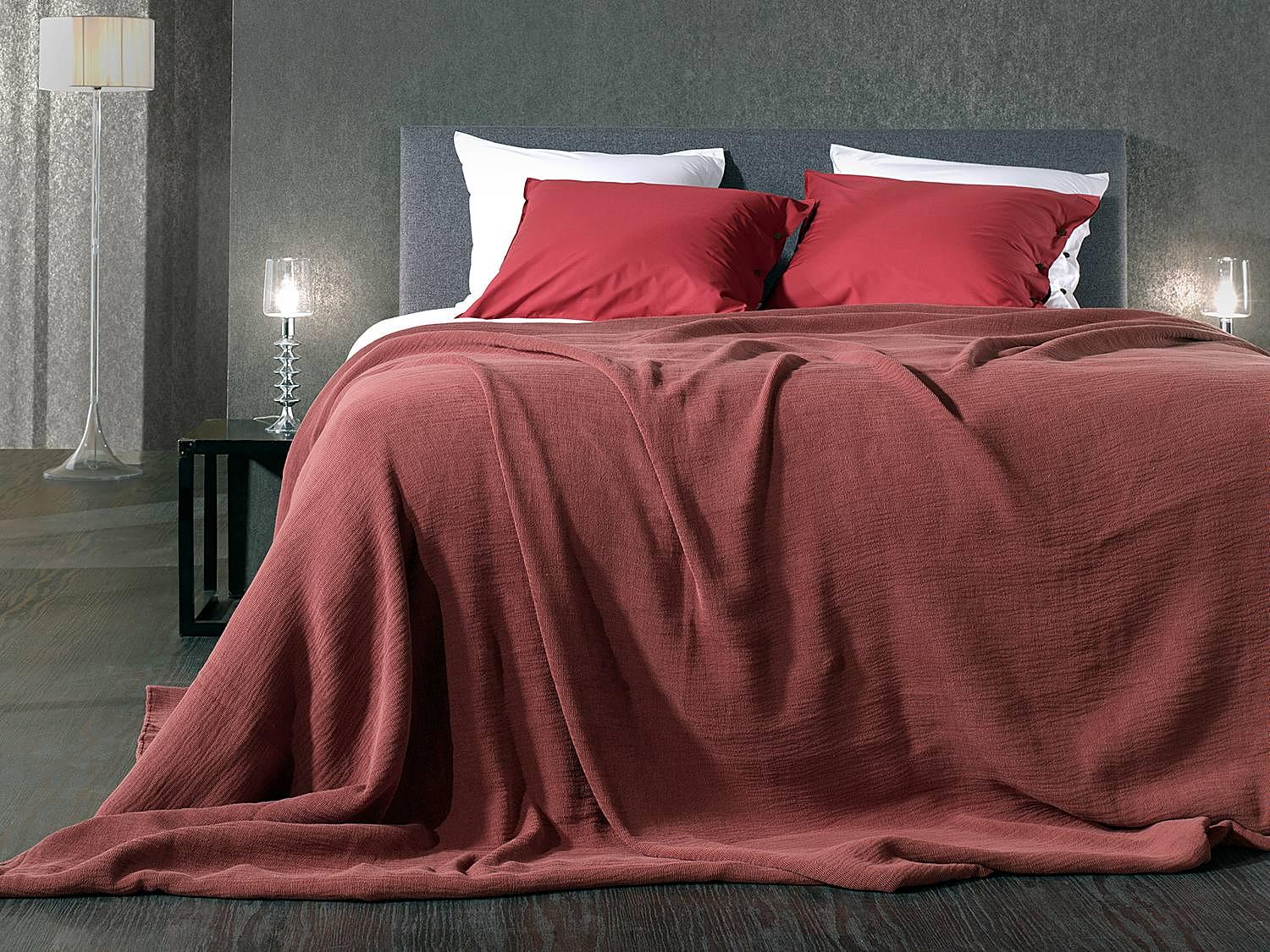 Plaid Ica Decke Baumwolle Braun 3