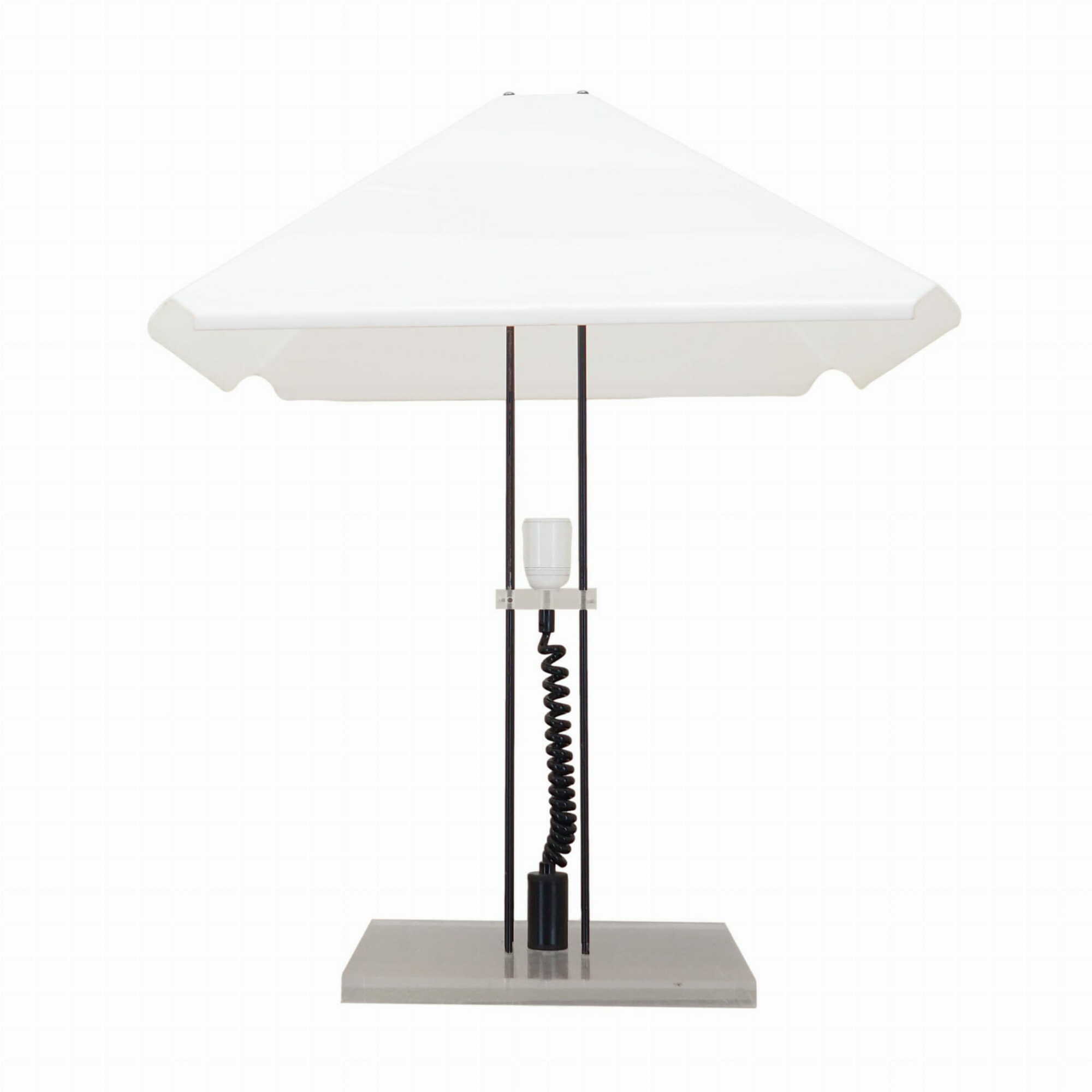 Table lamp Plastic Metal White 1970s 0