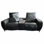 Kinosofa 2-Sitzer Leder Grau 0