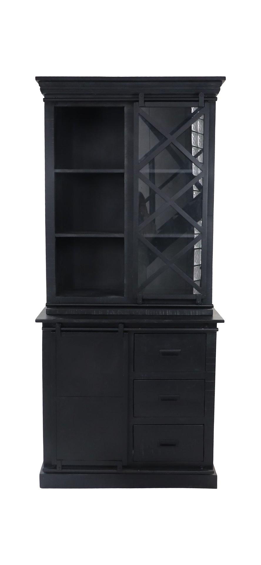 Melbourne Vitrine Mangoholz Metall 0