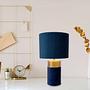 Bordo Table Lamp Iron Textile Fleece Blue 1