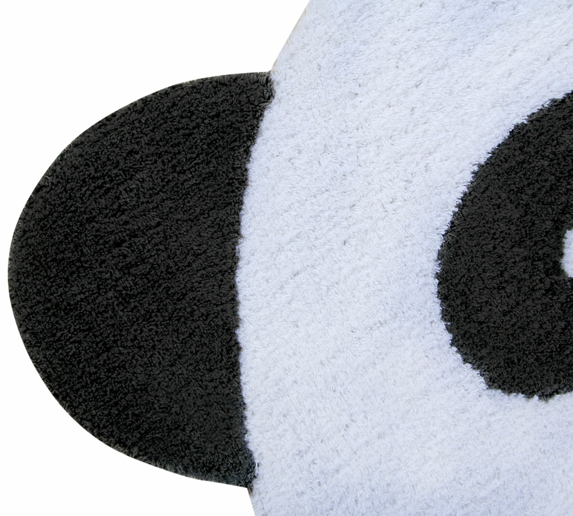 Teppich Baumwolle Weiß Schwarz 2