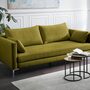 Marinus Sofa 3-Sitzer Samt Metall Grün 0