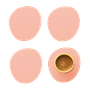 4x Stone Coasters 100% Recycled Leather Pink 0