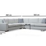 Modern corner sofa light grey 9