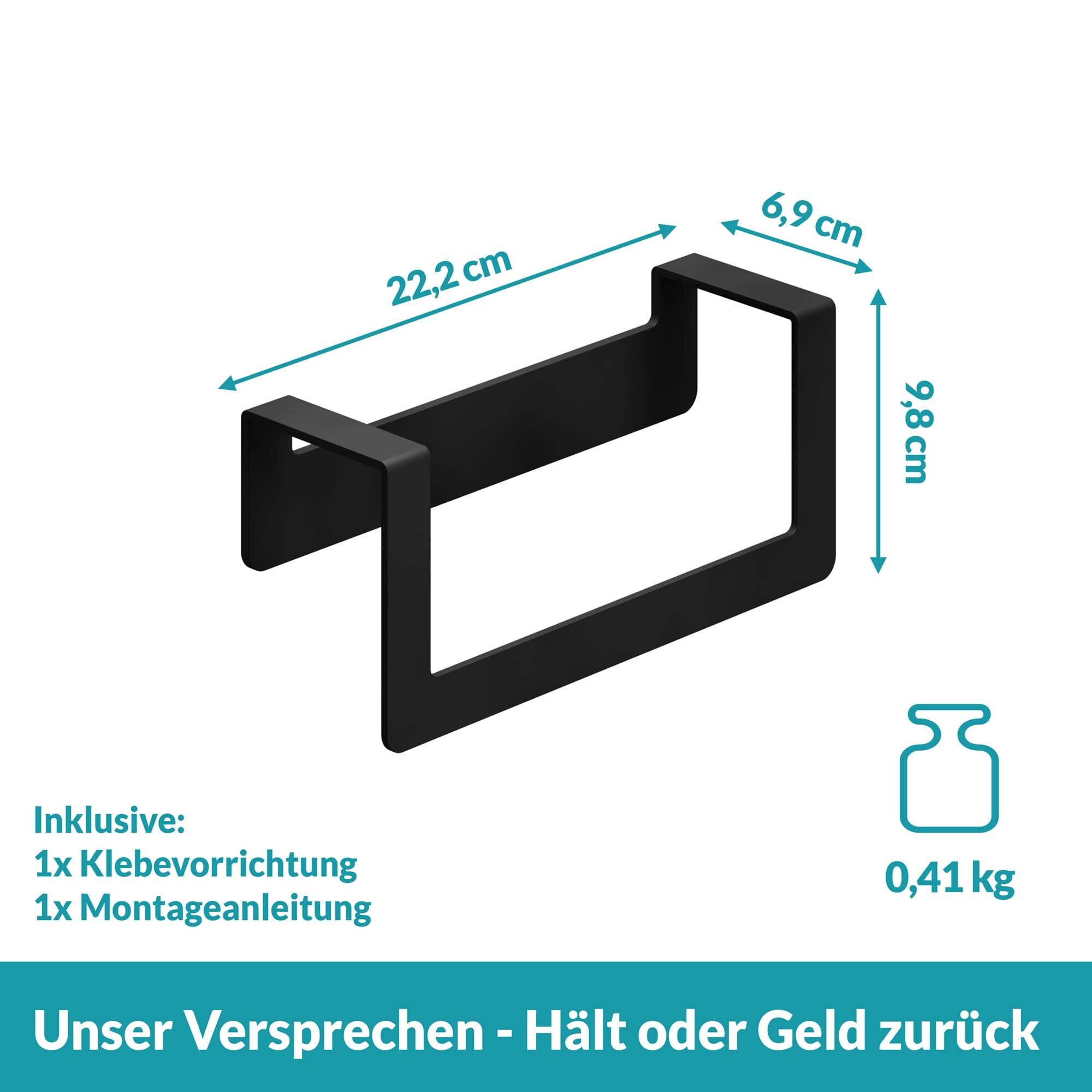 Handtuchstange Klein Edelstahl Schwarz 5