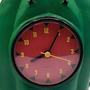 Vintage table clock plastic green 1980s 5