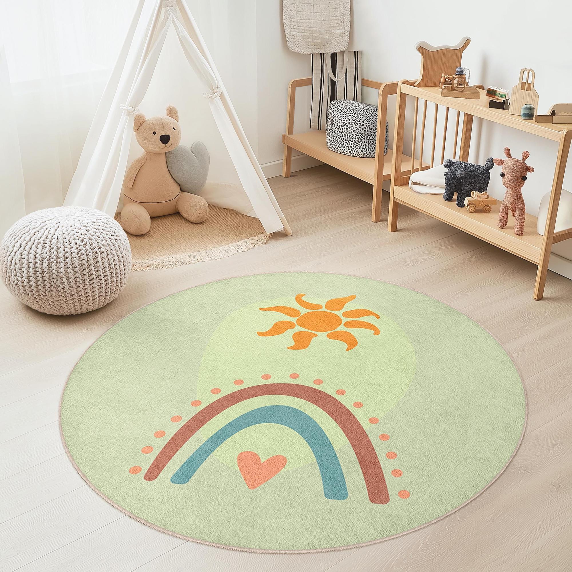 Sunbeam Rainbow Children's Rug Multicoloured Ø180cm 0