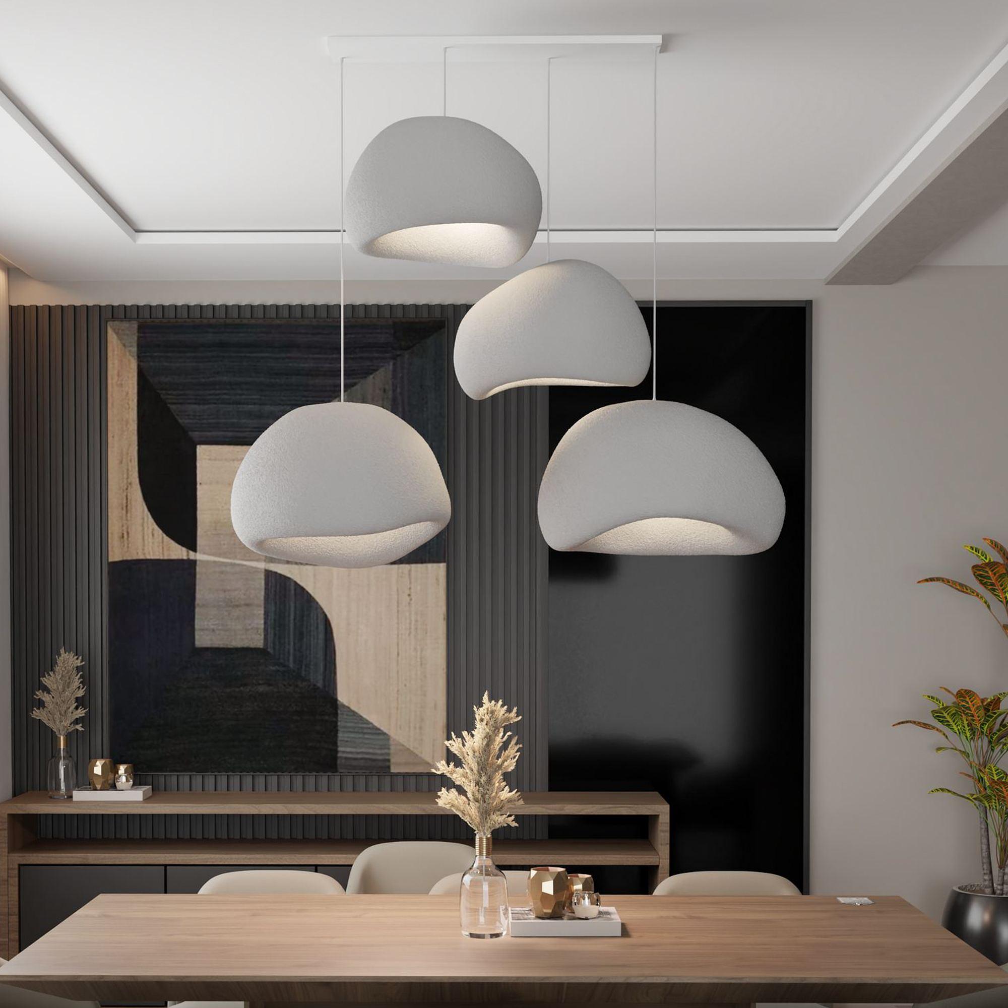 4-Flammig Wabi Sabi Yugen Pendelleuchte Beton Grau 2