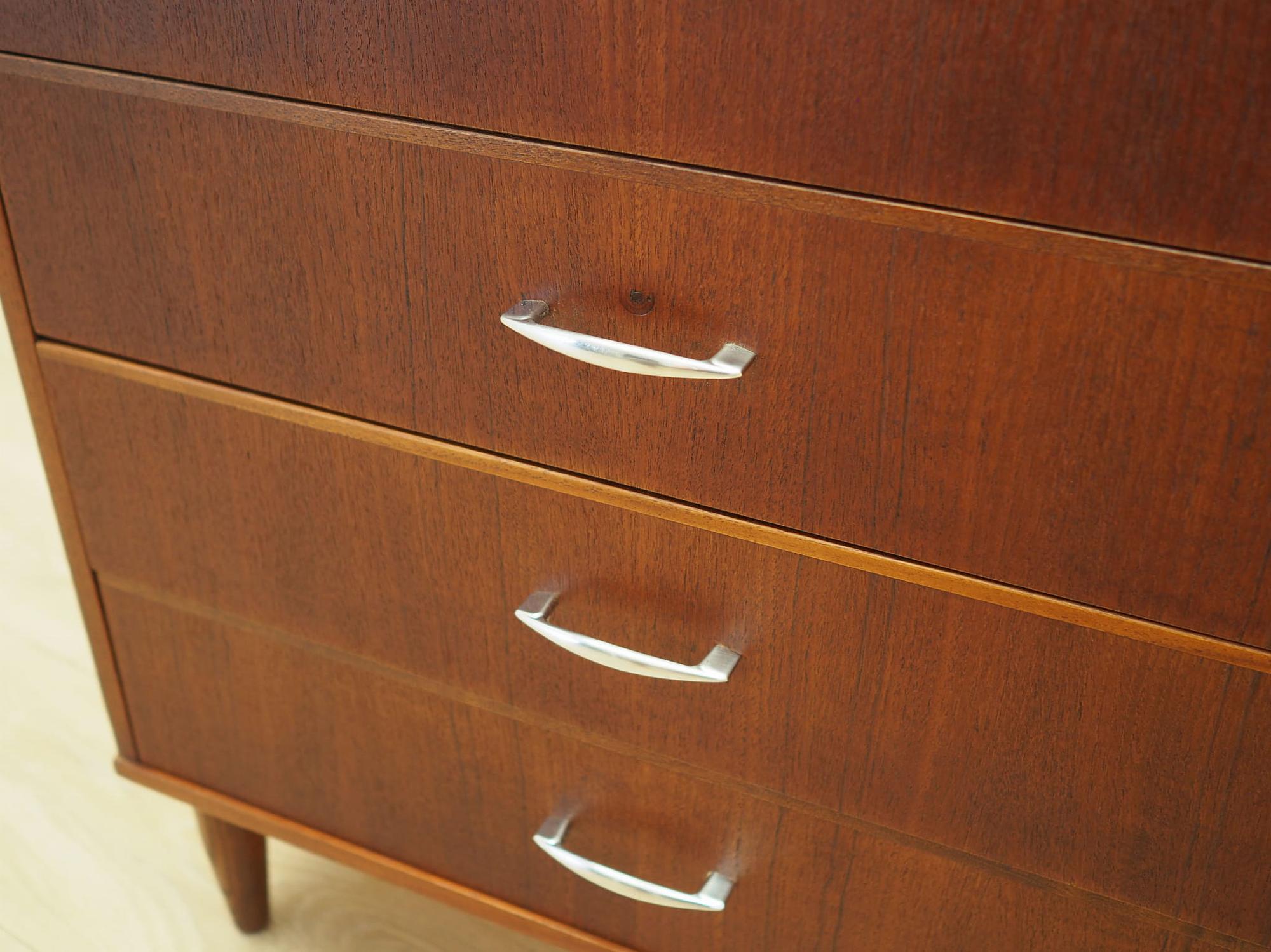 Vintage Kommode Teakholz Braun 1970er Jahre 11