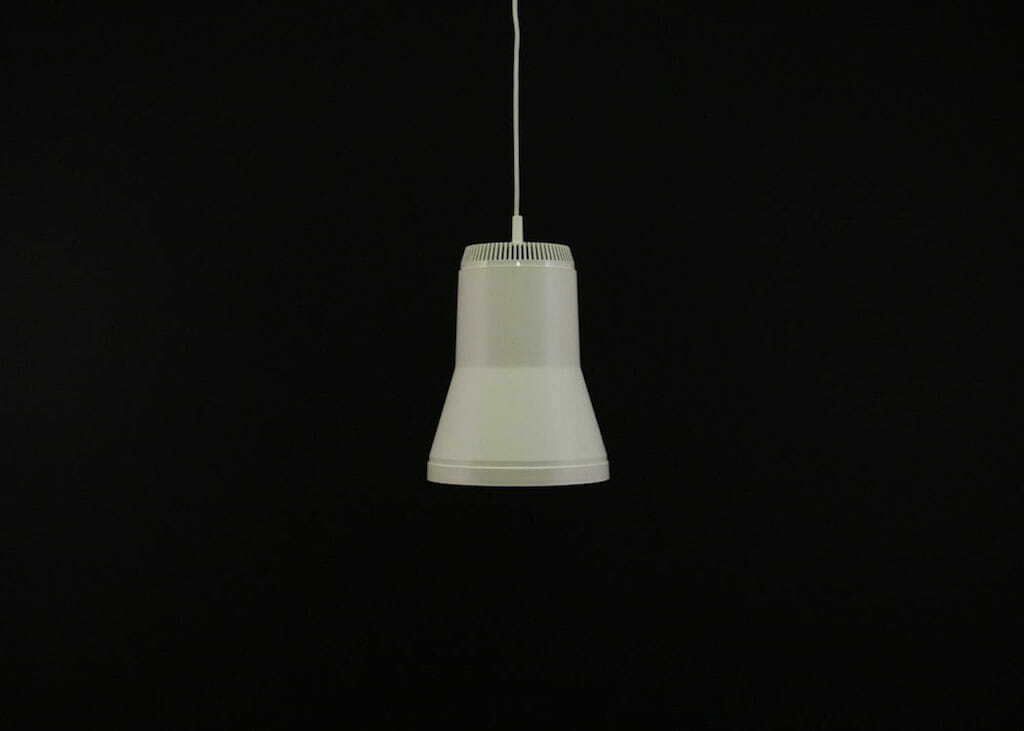Vintage pendant lamp plastic white 1970s 
 1