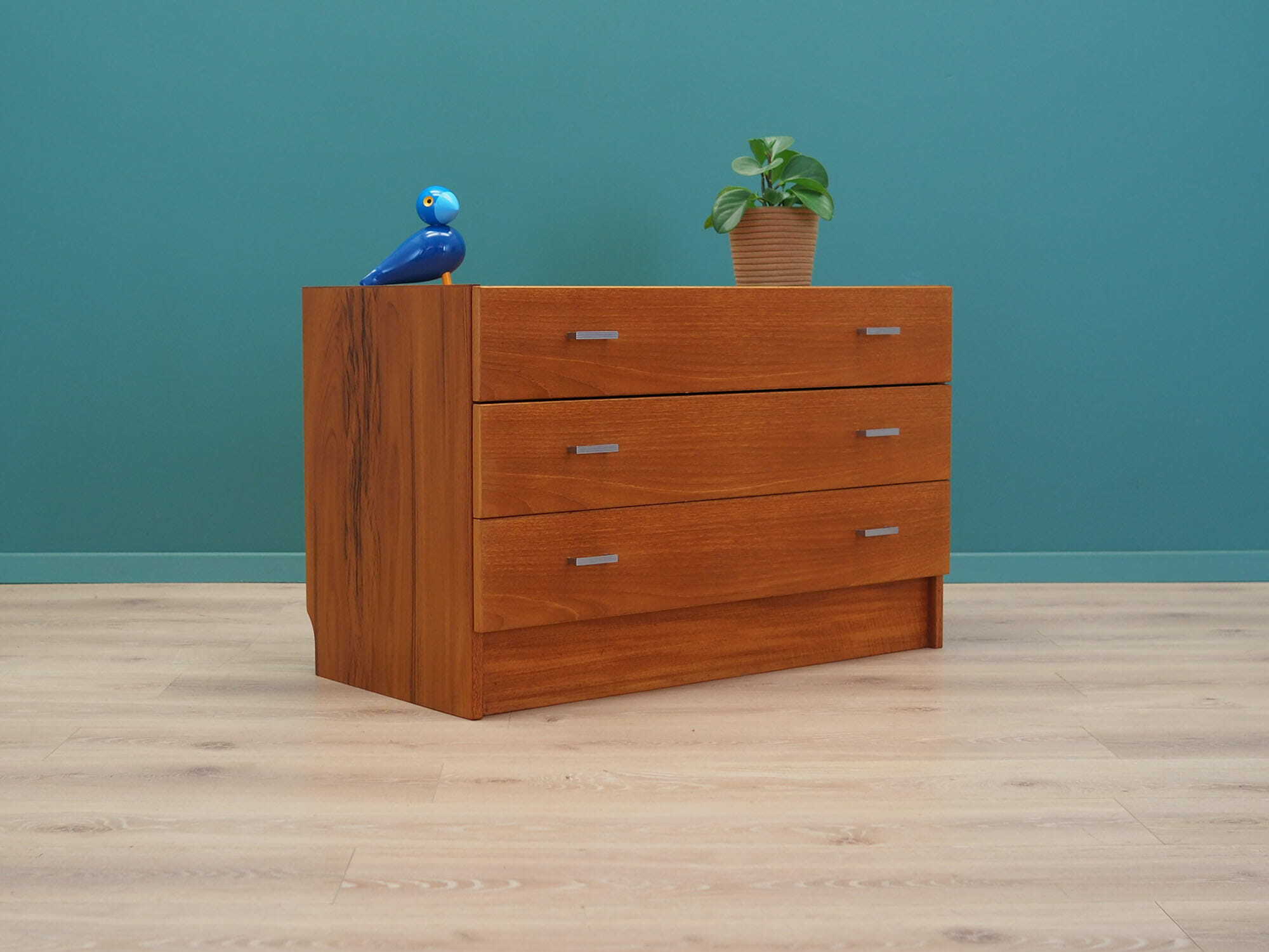 Vintage chest of drawers teak brown 1990s 4