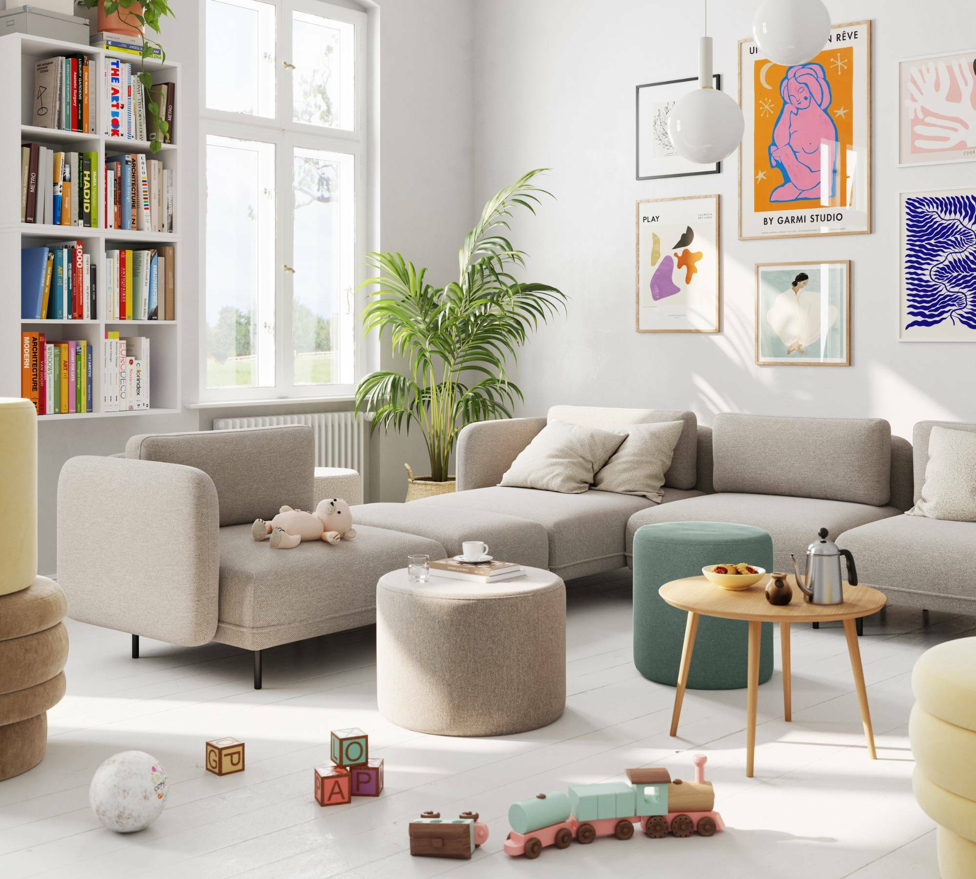 Ellis modulo angolare bracciolo rimovibile Planet Grey Green 5