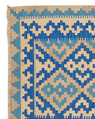 Kilim Gashgai Teppich Blau 1