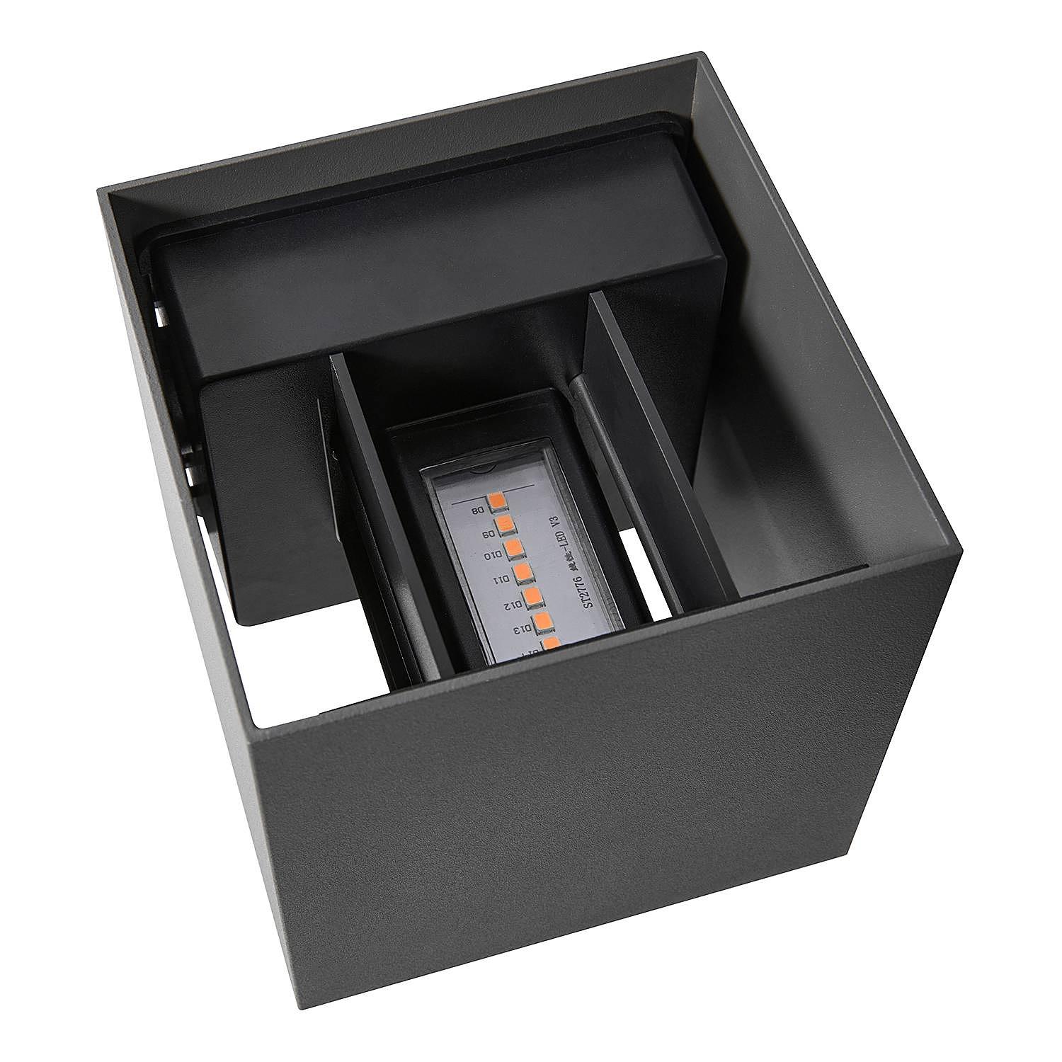 Milda Kubi Wandleuchte Aluminium Grau 3