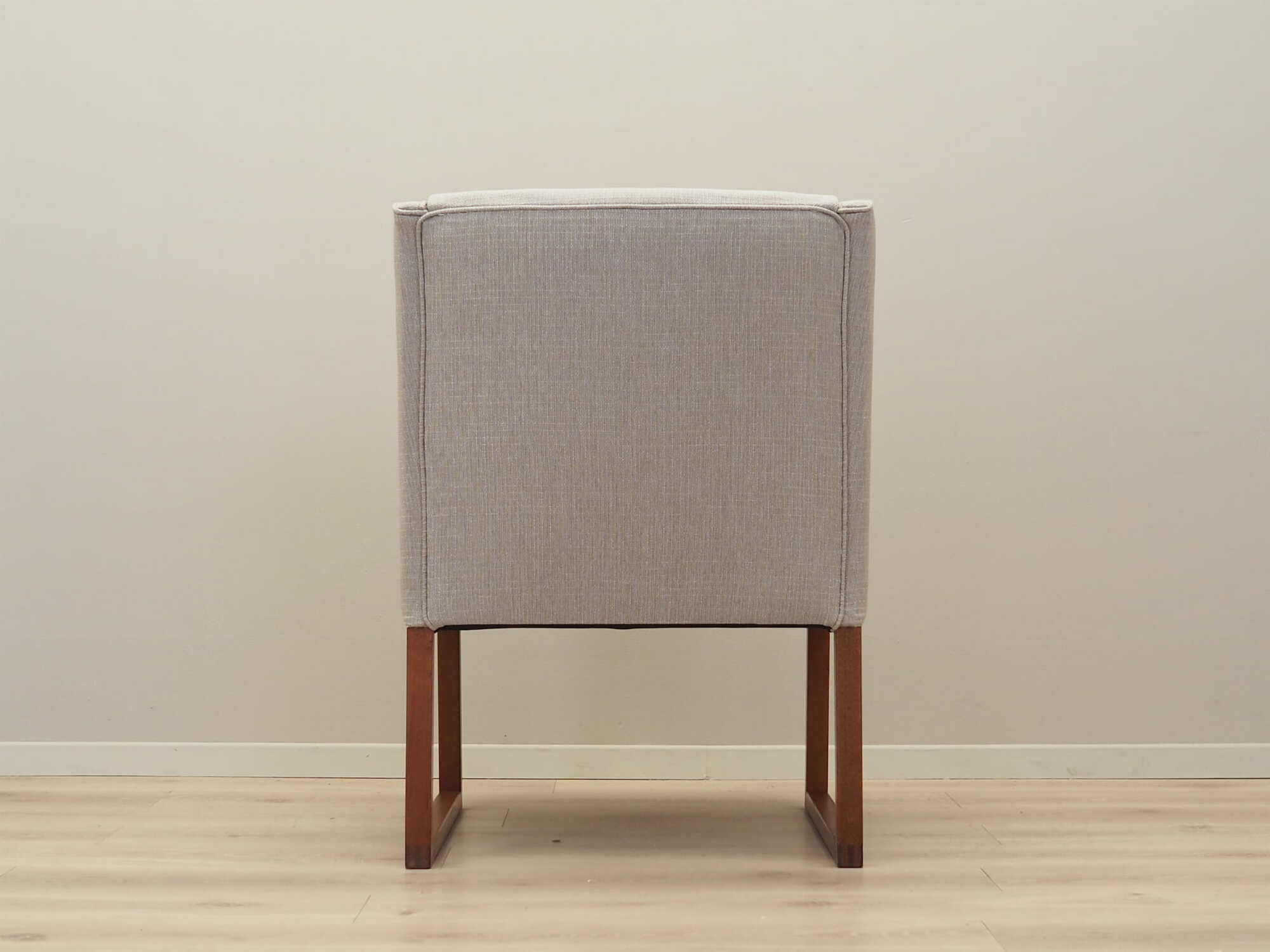 Vintage chair teak wood textile beige 1970s 6