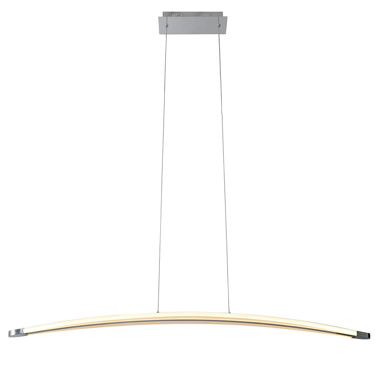 1-Flammig LED-Pendelleuchte Bow Acrylglas Edelstahl 1