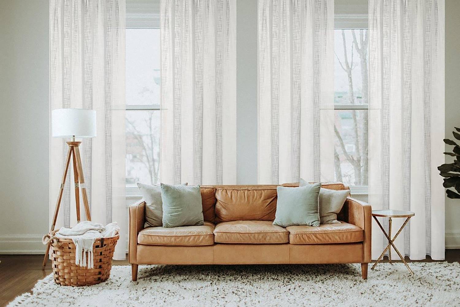 Fertiggardine Softy Polyester Wollweiß 140 x 225 cm 3