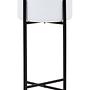 Large Freestanding Plant Pot White Black 0