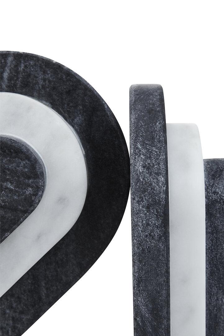 2x Oxana Bookends Marble Black White 9