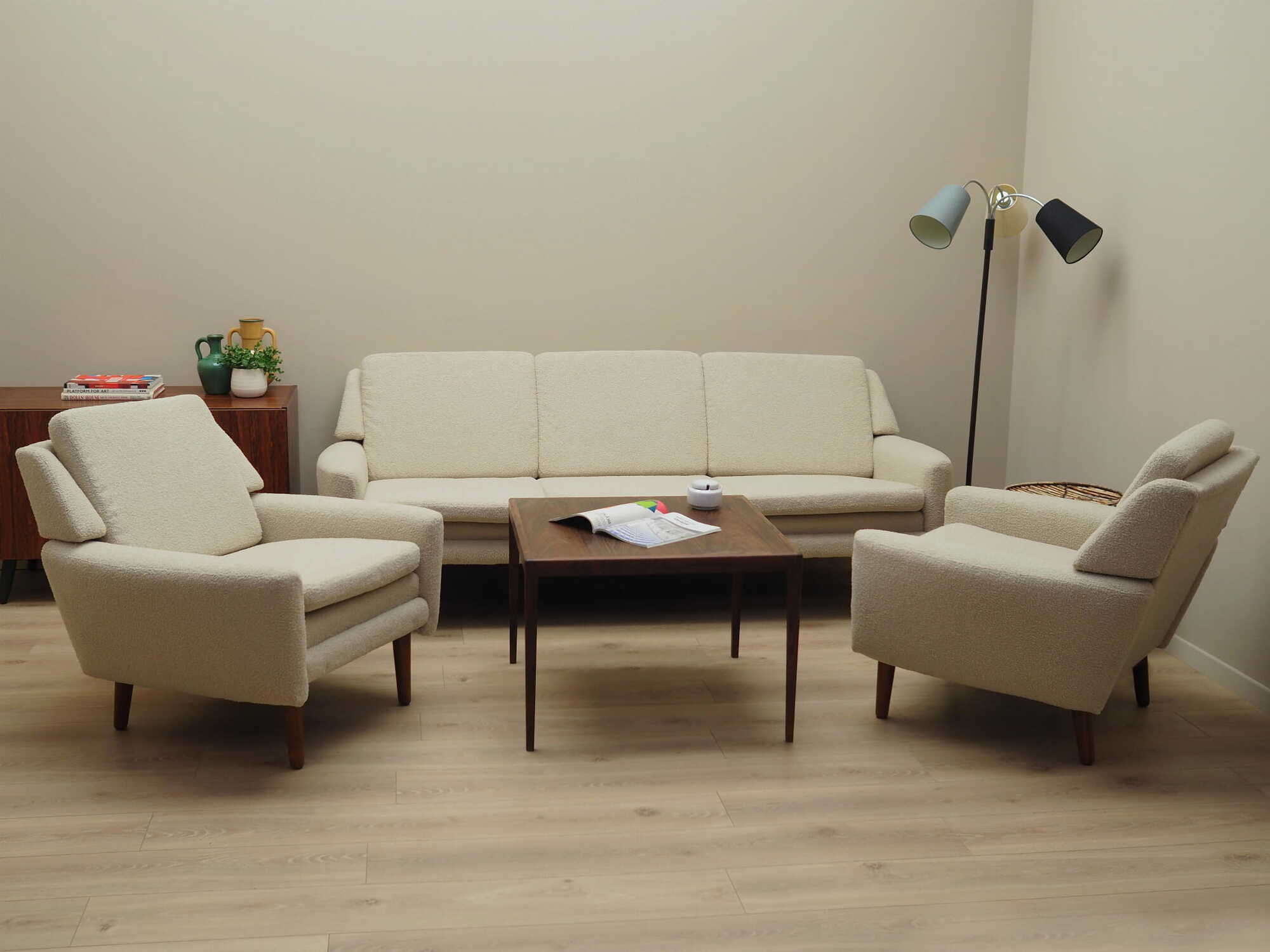 Sofa Textile Cream 1970s 1