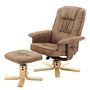 Canillo Relaxsessel mit Hocker Antiklederlook Nougat 0