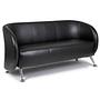 ST. LUCIA 3-seater Faux Leather 3-seater Black 1